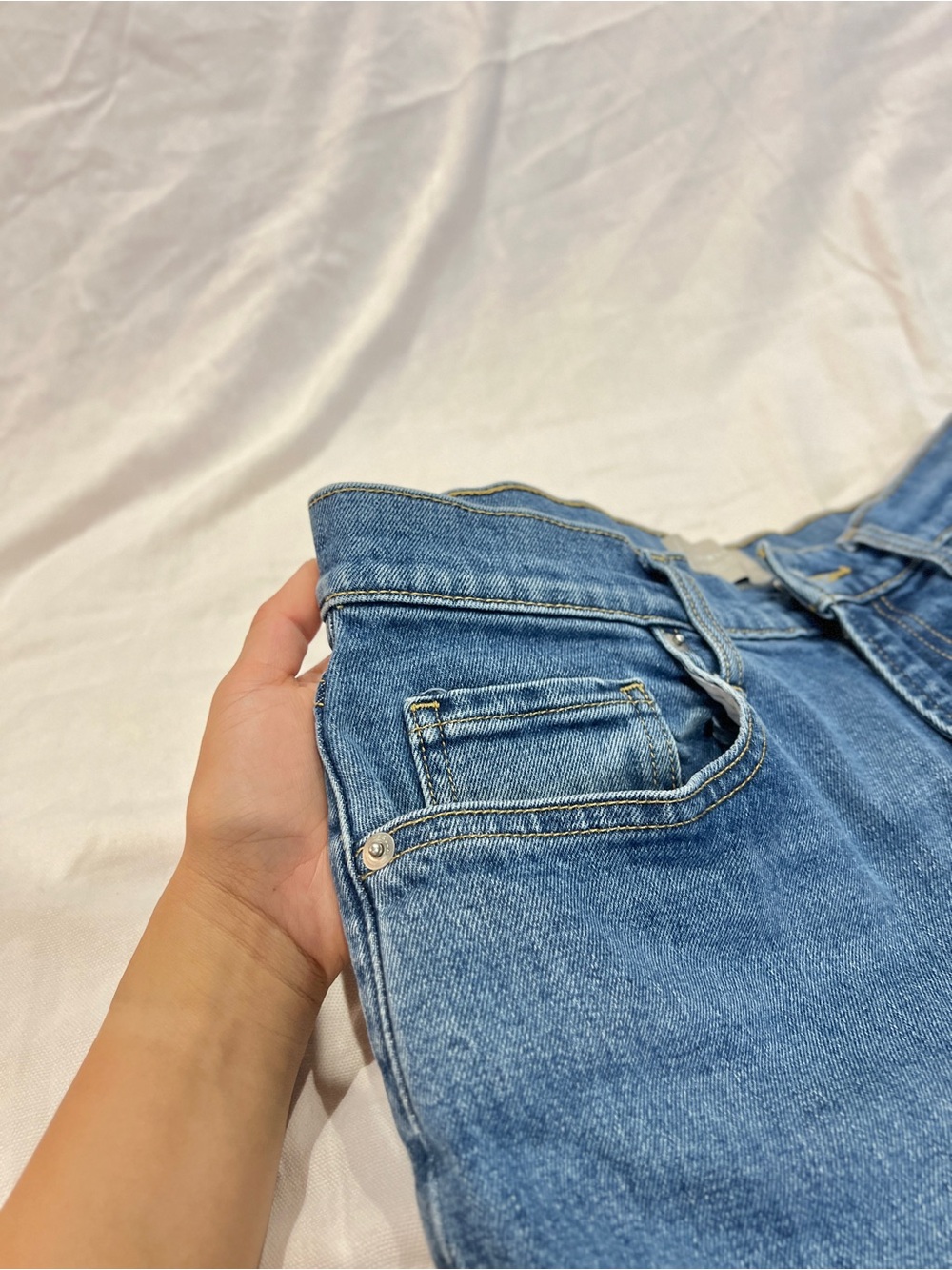 Everlane The Original Cheeky Jean High Rise Straight Ankle Crop Blue Denim Sz 28 - Picture 7 of 12